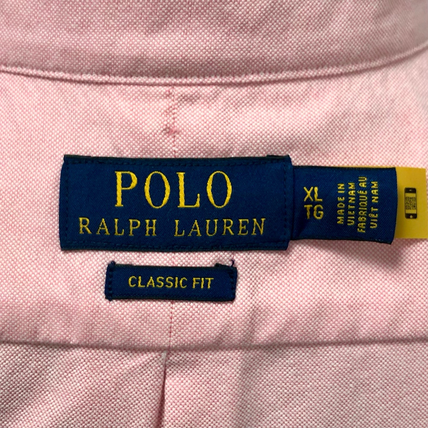Camisa de botones Polo Ralph Lauren 🏇🏼 Oxford en color rosado claro Talla XL Entalle Clásico