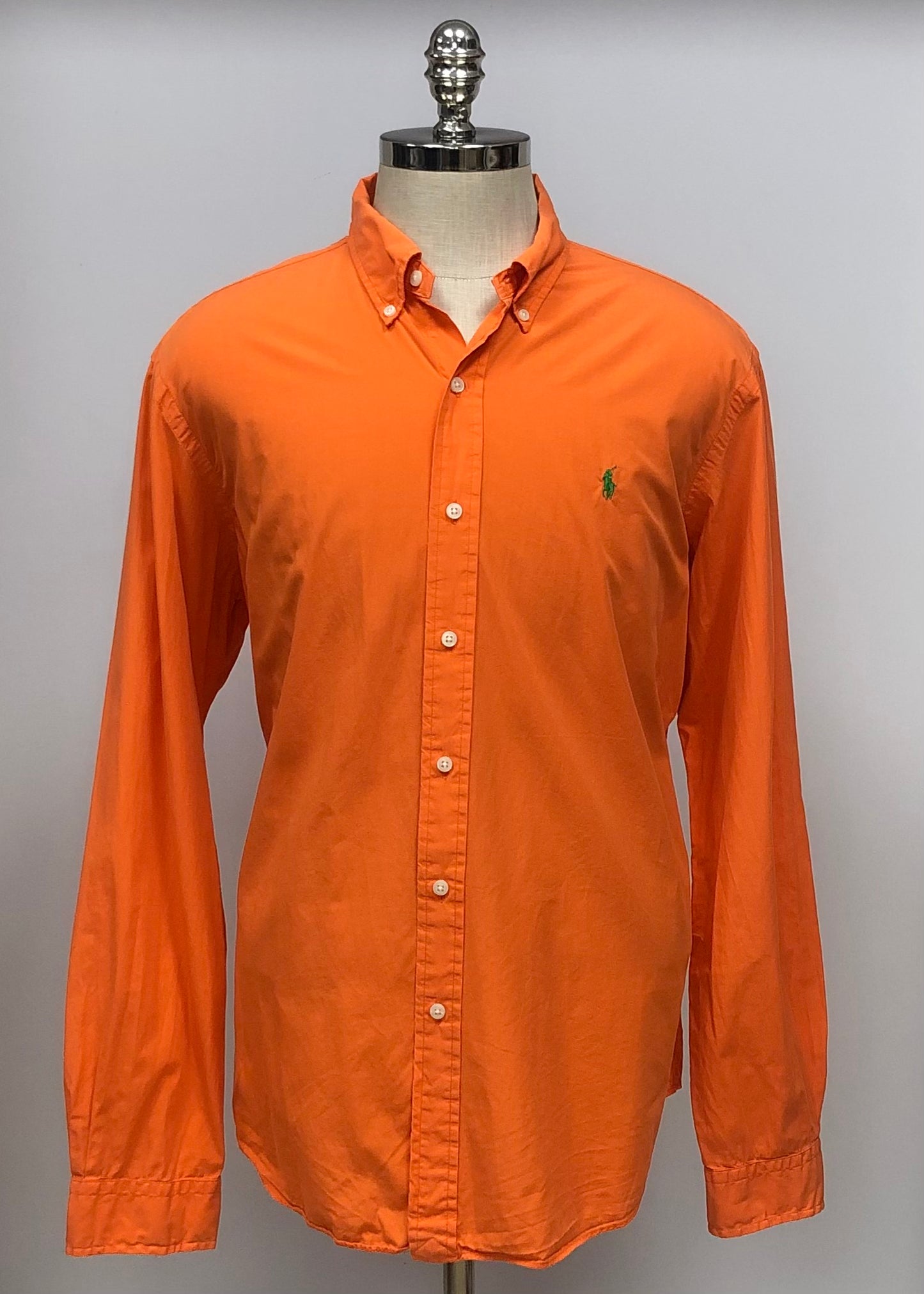 Camisa de botones Polo Ralph Lauren 🏇🏼 Bermuda Poplin en color naranja Talla XL Entalle Regular