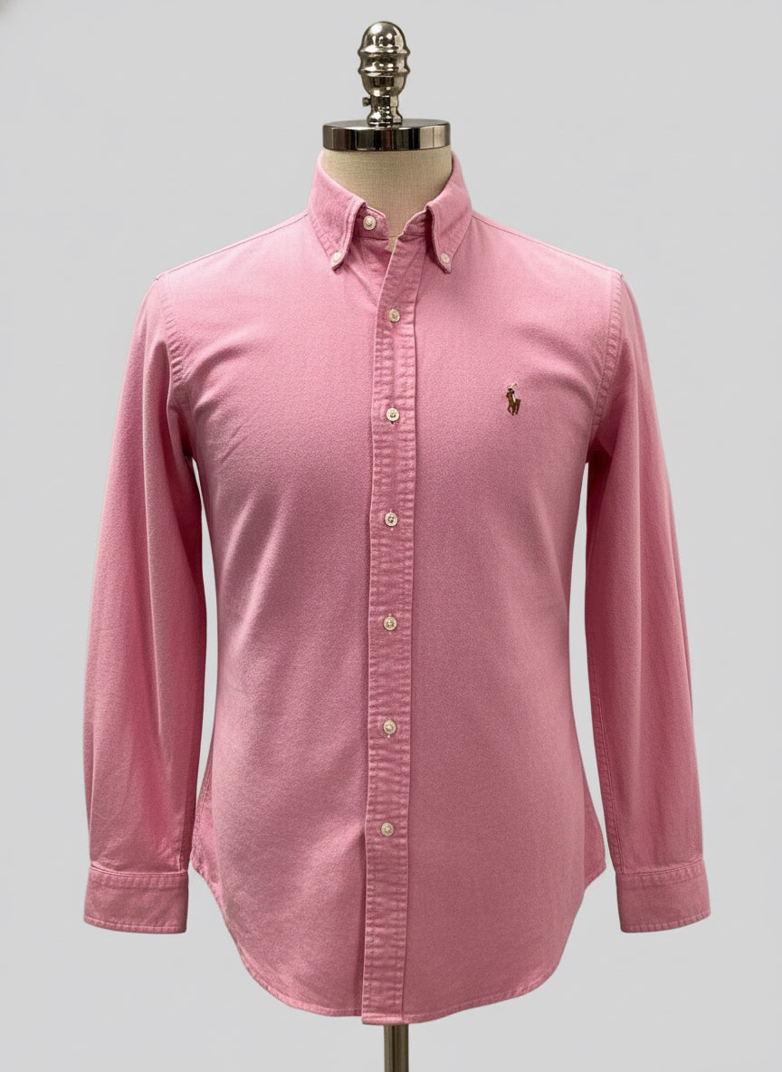Camisa de botones Polo Ralph Lauren 🏇🏼 Oxford en color rosado Talla M Entalle Slim Fit