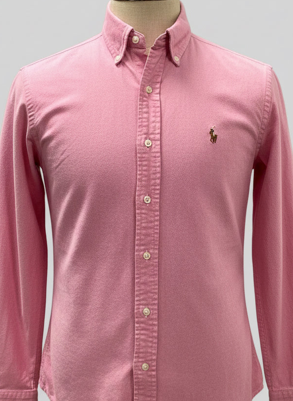 Camisa de botones Polo Ralph Lauren 🏇🏼 Oxford en color rosado Talla M Entalle Slim Fit