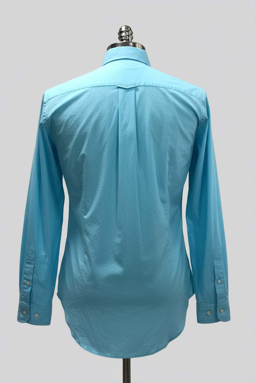 Camisa de botones Polo Ralph Lauren 🏇🏼 Algodon ligero en color celeste Talla S Entalle Regular