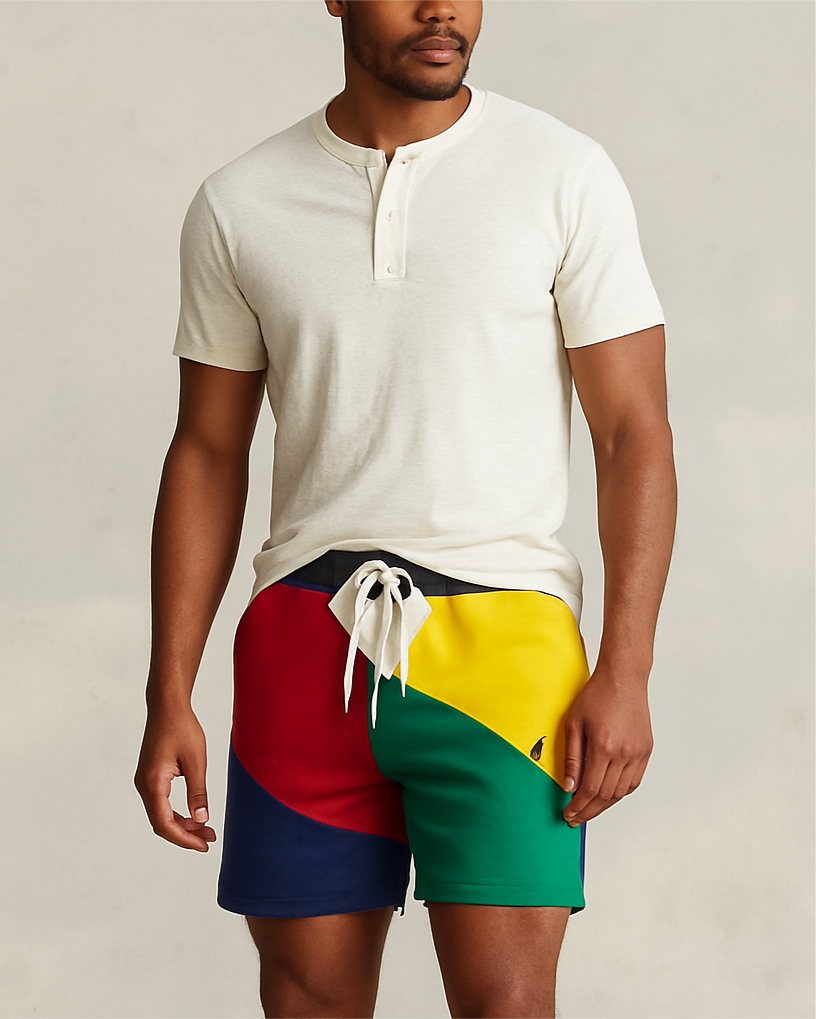 Short Lounge Polo Ralph Lauren 🏇🏼 Con diseño de franjas multicolor Talla S (ver descripción)