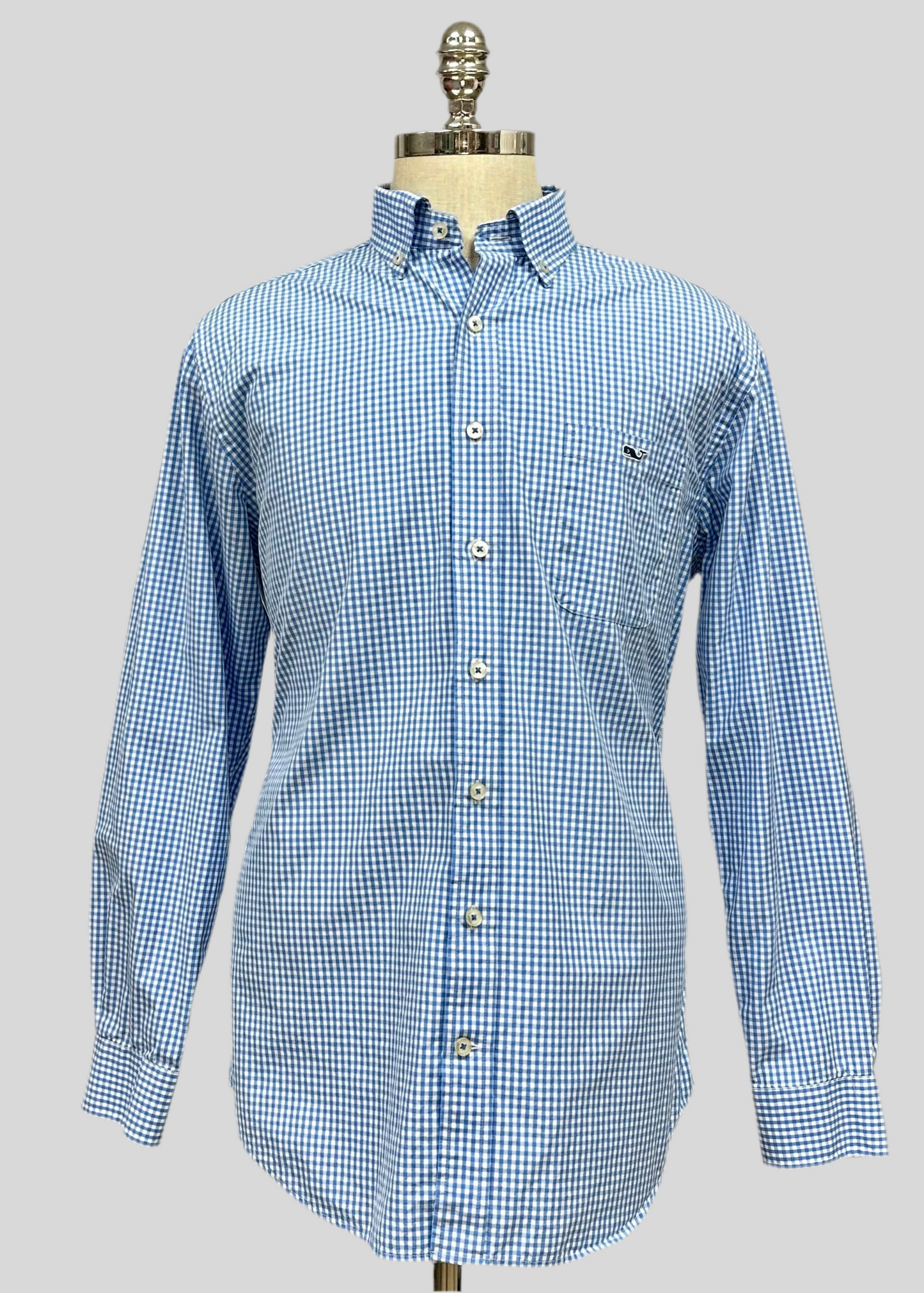 Camisa de cuadros Vineyard Vines 🐳 en color Celeste y blanco Talla XXL Entalle Slim Fit