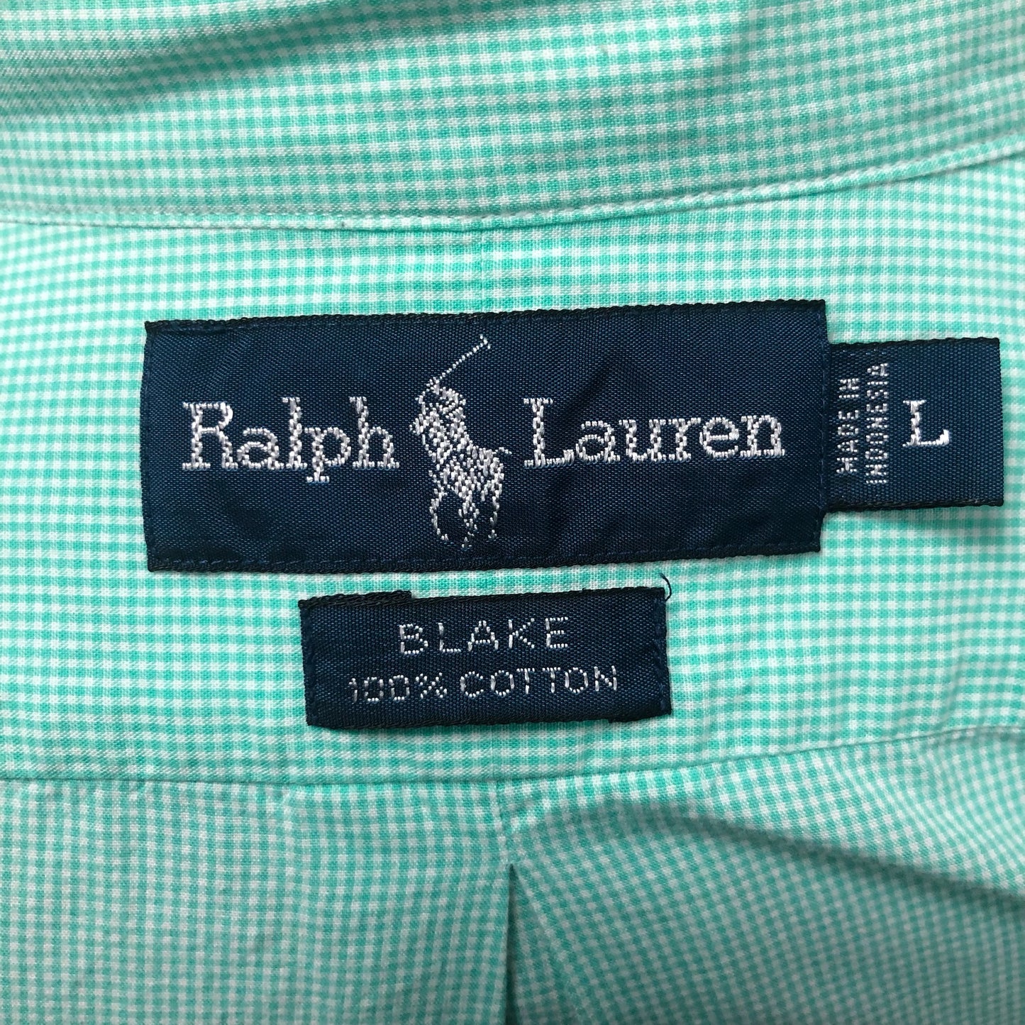Camisa Polo Ralph Lauren 🏇🏼 de cuadros finos en verde y blanco Talla XL Entalle Regular (ver descripción)