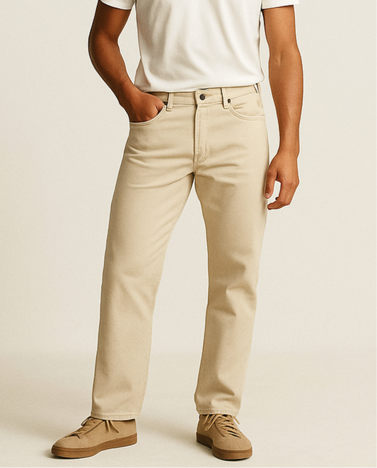 Pantalon jeans Polo Ralph Lauren 🏇🏼color crema Talla 32x32 Corte Regular