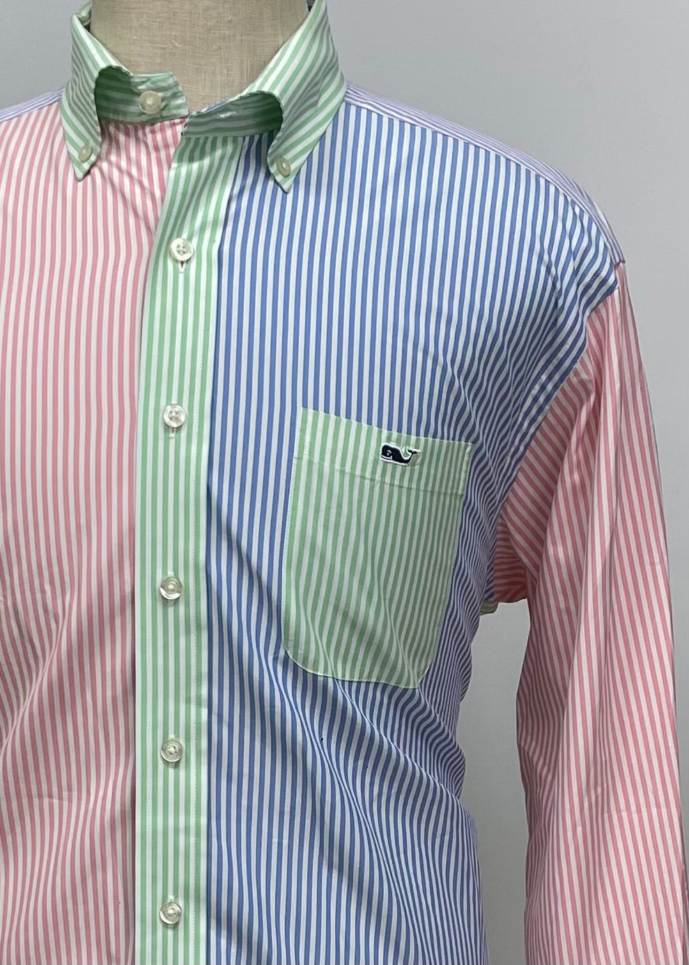 Camisa de botones Vineyard Vines 🐳 con franjas de rayas multicolor Talla L Entalle Regular