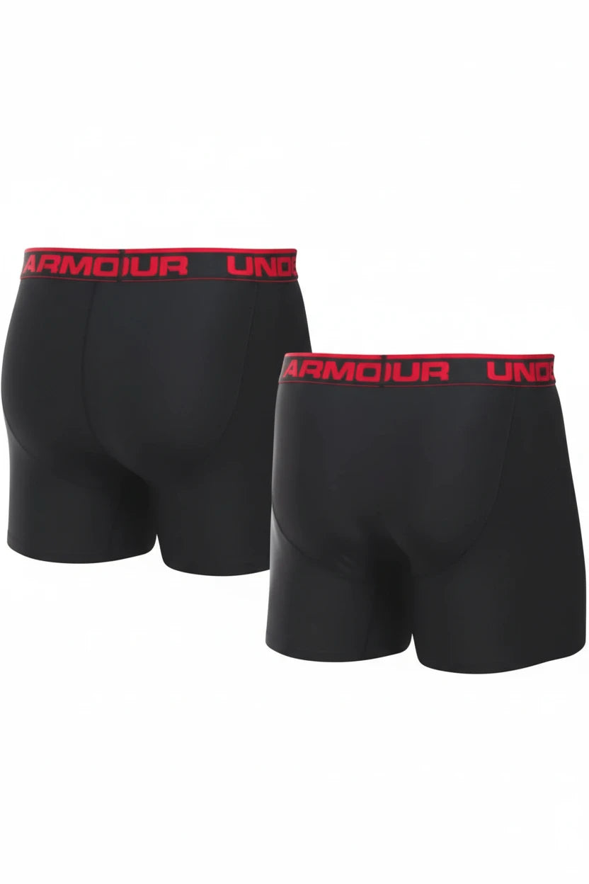 Combo de 2 Boxers Briefs Under Armour 🏋🏽 Tela Performance Tech de 6” de largo color negro Talla S