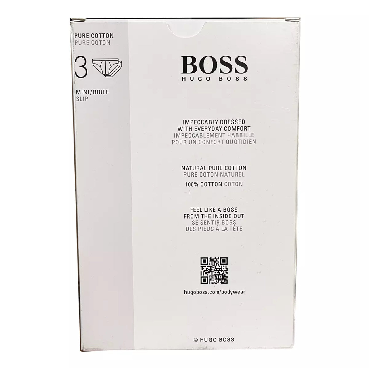 Paquete de 3 Calzoncillos a la cintura Hugo Boss 🇩🇪 - Tela algodon stretch en color negro y gris Talla L