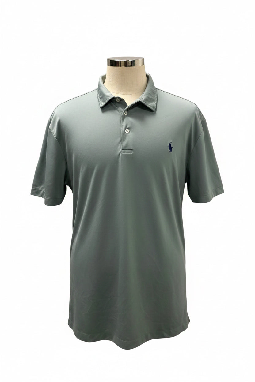 Camiseta Polo Ralph Lauren 🏇🏼 Tela performance color gris Talla XXL Entalle Regular