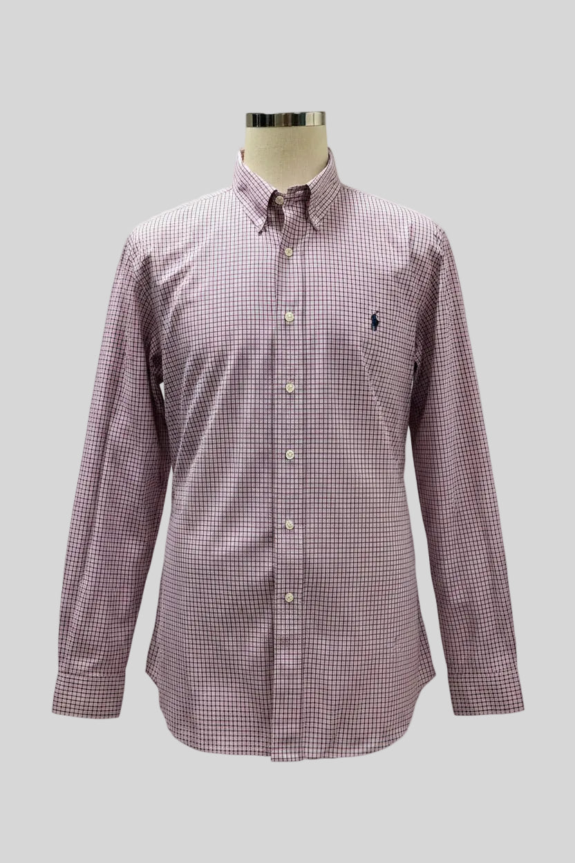 Camisa de botones Polo Ralph Lauren 🏇🏼 de cuadros rosado, azul navy y blanco Talla XXL Entalle Regular