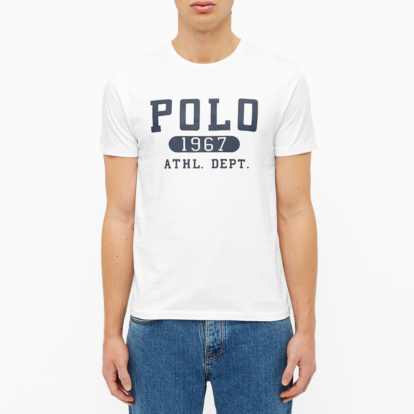 Camiseta cuello Redondo Polo Ralph Lauren 🏇🏼 color blanco con logo Polo 1967 Talla XL Entalle Regular