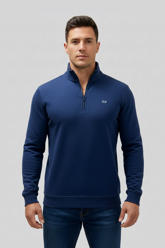 Sueter Jersey Vineyard Vines 🐳 color azul navy Tela algodón Pima Talla S