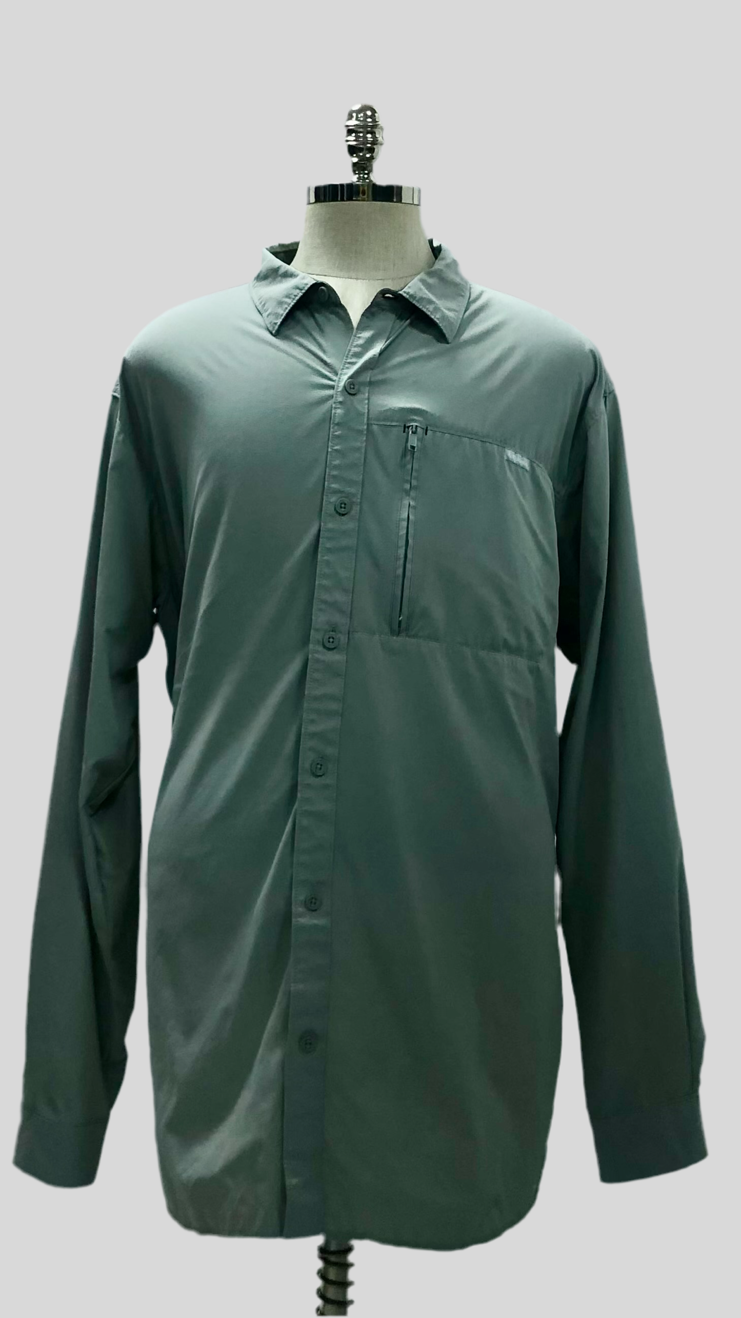 Camisa Columbia 🔹color gris claro con Omni Shade Manga larga Talla XXL