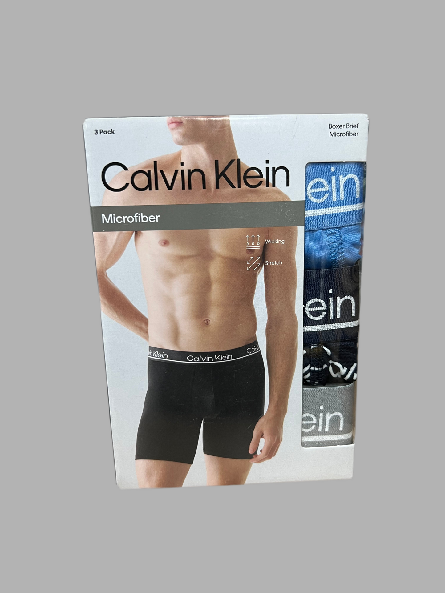 Paquete de 3 Calzoncillos tipo Boxer Calvin Klein de Microfibra - Tela ligera en Talla XL