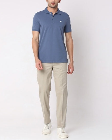 Camiseta Polo Brooks Brothers 🐑 color azul grisáceo Talla S Entalle Slim Fit