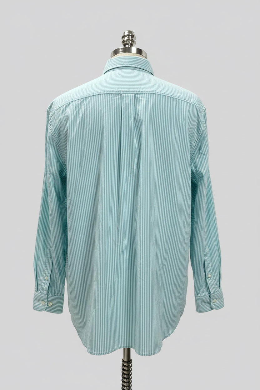 Camisa de botones Vineyard Vines 🐳 Oxford de rayas en color turquesa y blanco Talla XL Entalle Clásico