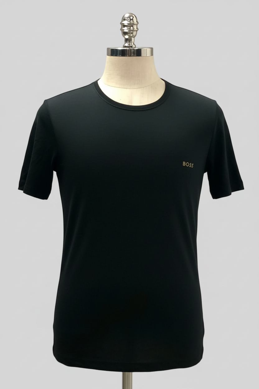 Camiseta cuello redondo Hugo Boss 🇩🇪 Cuello redondo Tela algodón color negro Talla S