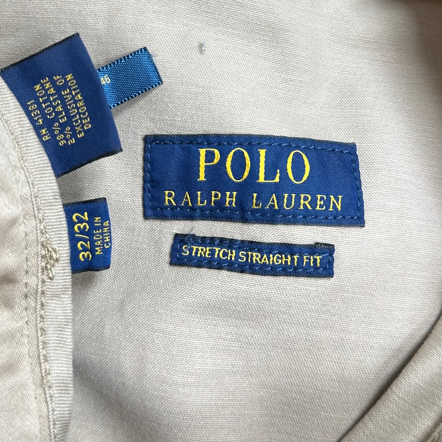 Pantalon jeans Polo Ralph Lauren 🏇🏼color crema Talla 32x32 Corte Regular