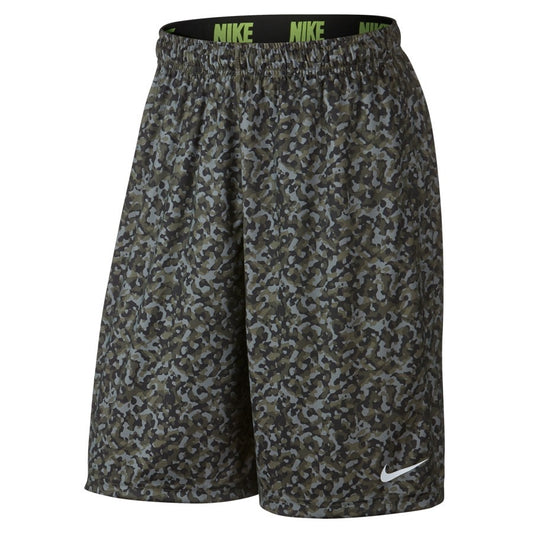 Short Deportivo Nike ✔️ Tela performance con diseño de camuflaje en color verde oliva y negro talla L