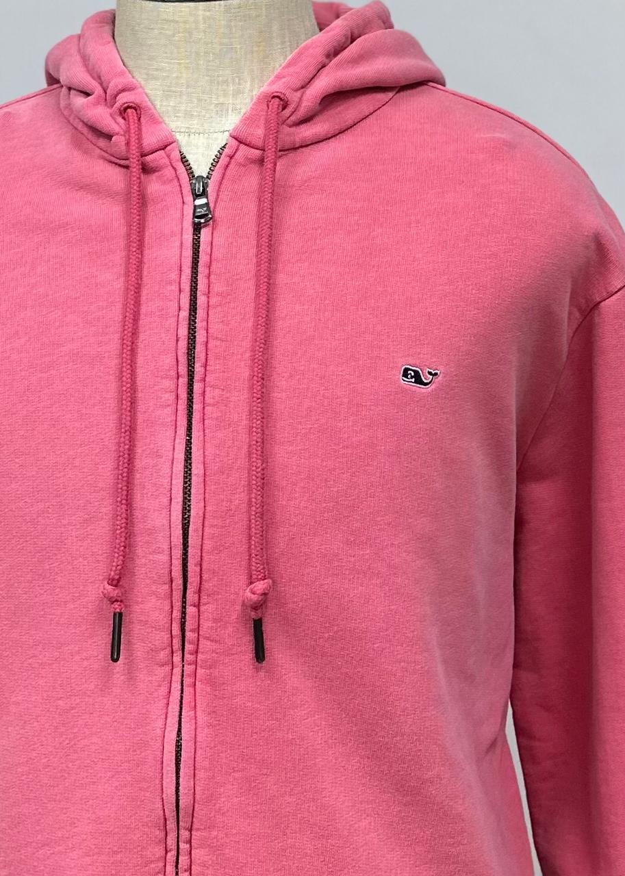 Sudadera Hoodie con capucha Vineyard Vines 🐳 color rosado con ziper Talla XXL