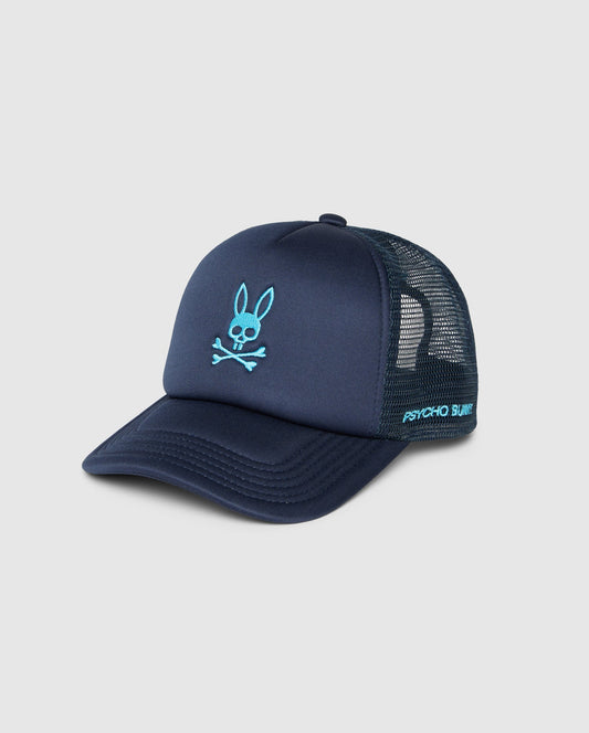 Gorra Psycho Bunny  🐰 color azul oscuro con logotipo bordado turquesa