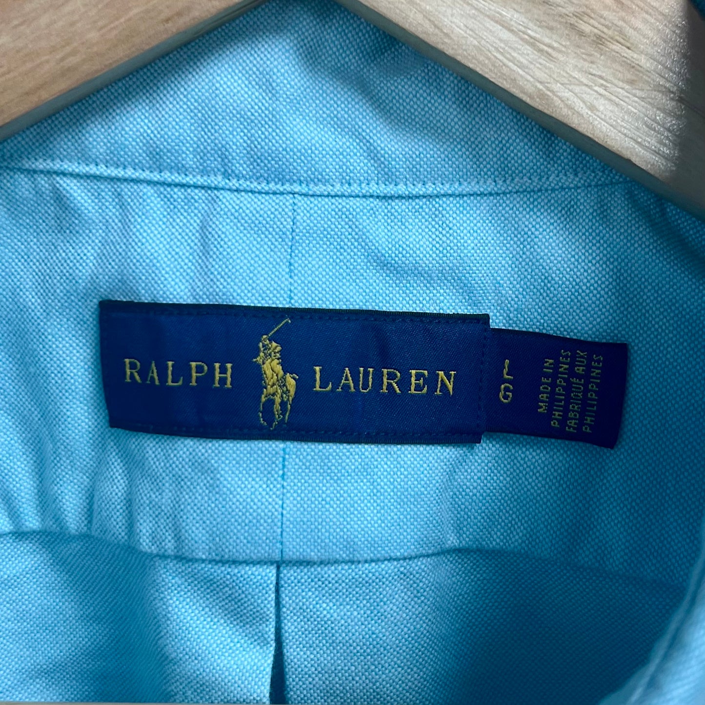 Camisa de botones en color turquesa Oxford Polo Ralph Lauren 🏇🏼 Talla L Entalle Regular