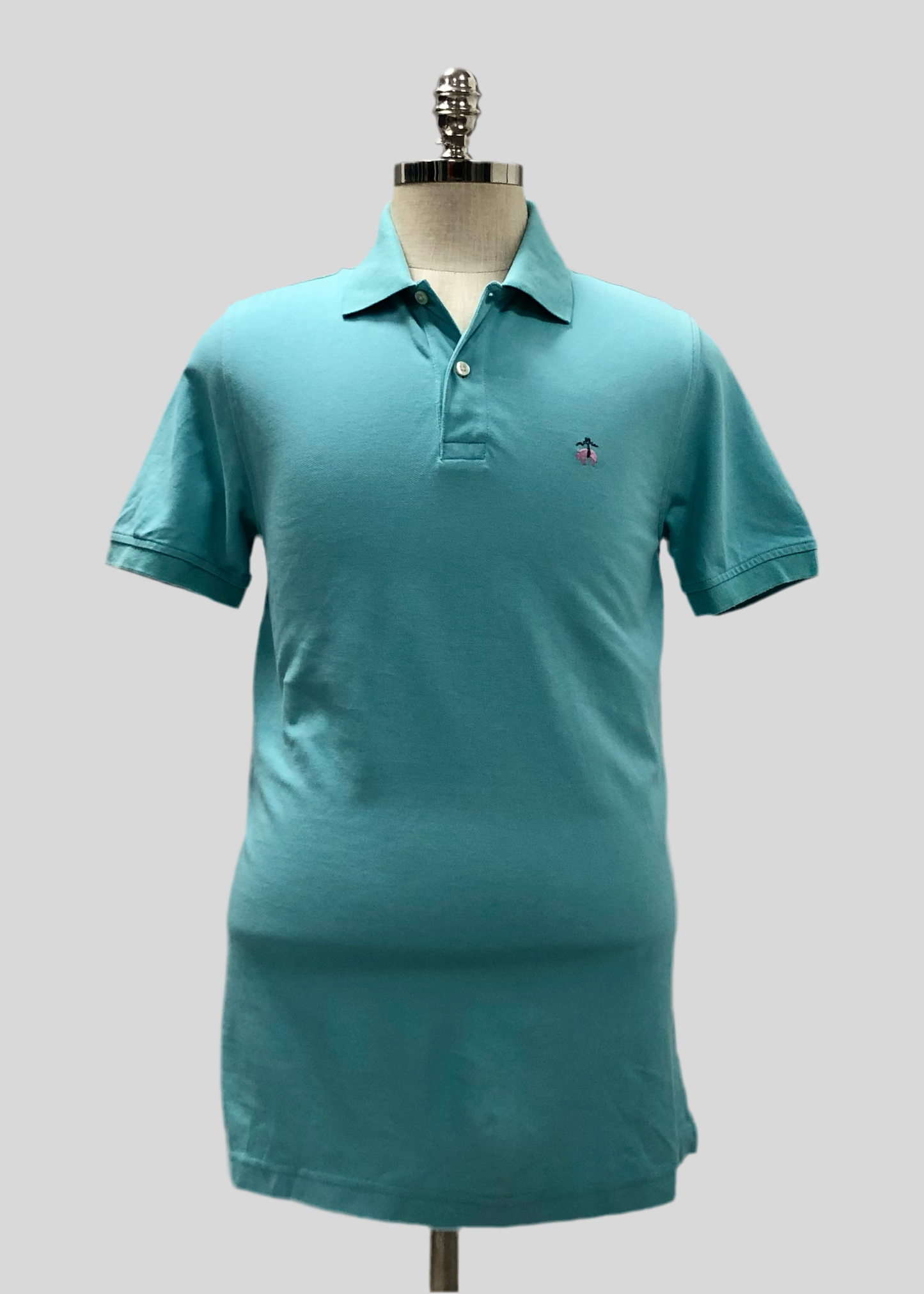 Camiseta Polo Brooks Brothers 🐑 color turquesa claro Talla S Entalle Regular