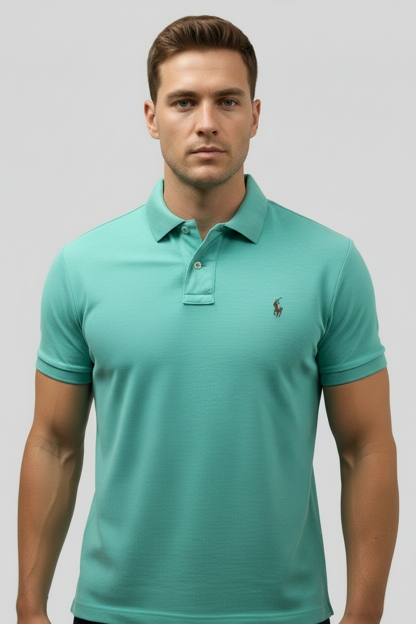 Camiseta Polo Ralph Lauren 🏇🏼 color turquesa Talla M Entalle Regular