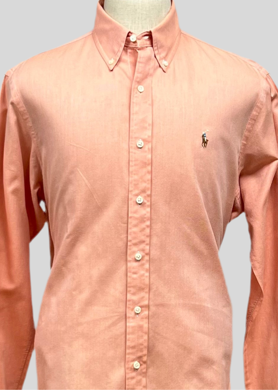 Camisa de botones Polo Ralph Lauren 🏇🏼  en color salmon Talla L Entalle Regular