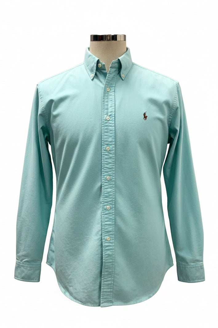 Camisa de botones Polo Ralph Lauren 🏇🏼 Oxford color turquesa Talla L Entalle Regular (ver descripción)