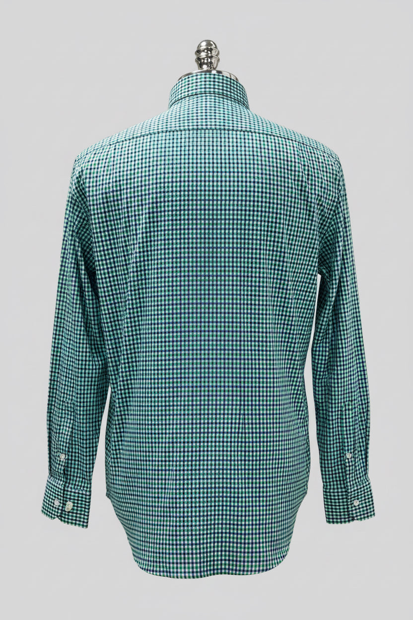 Camisa Polo Ralph Lauren 🏇🏼 Performance de cuadros azul, verde y blanco Talla M Entalle Regular