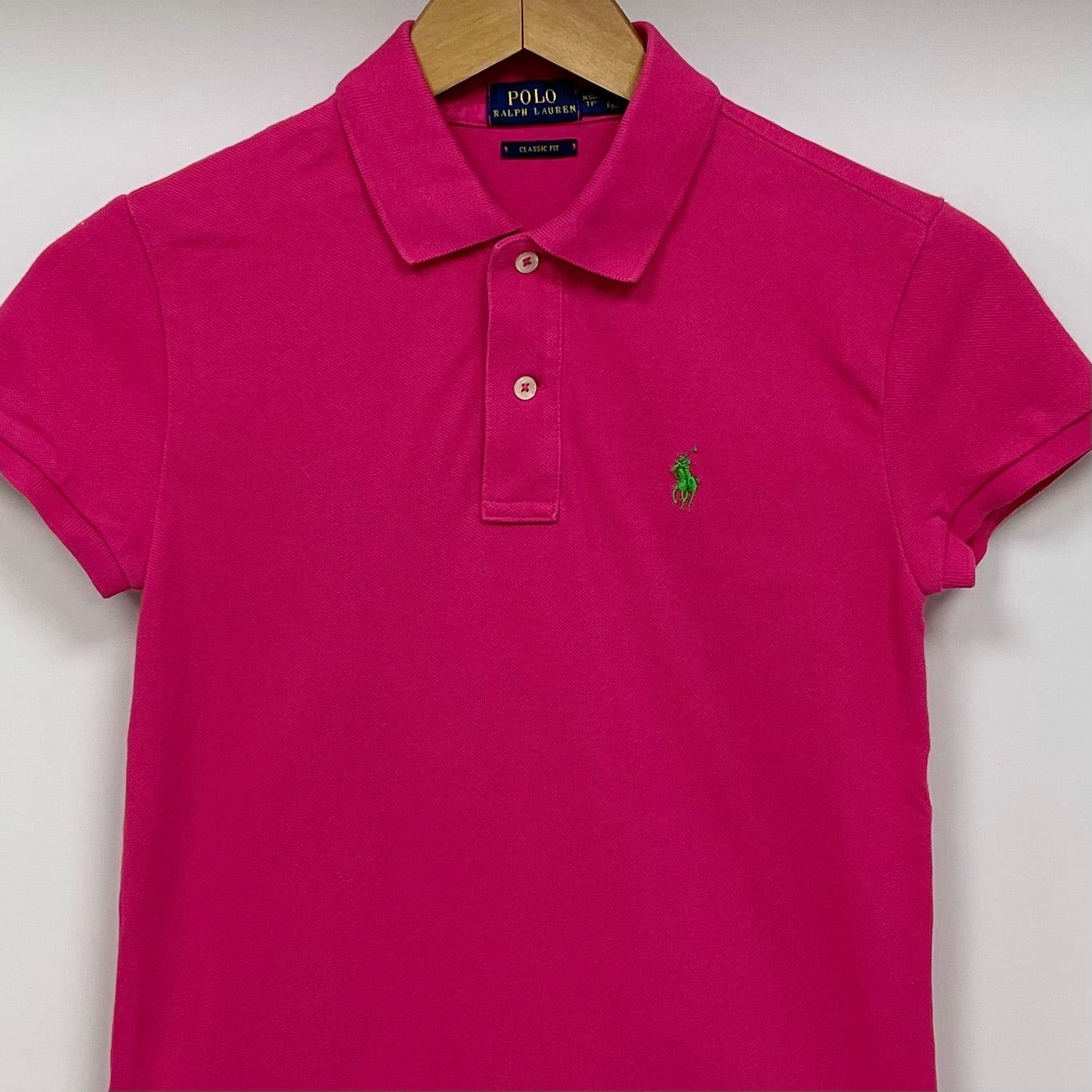 Camiseta de mujer Polo Ralph Lauren 🏇🏼 color rosado intenso Talla XS Entalle Clásico