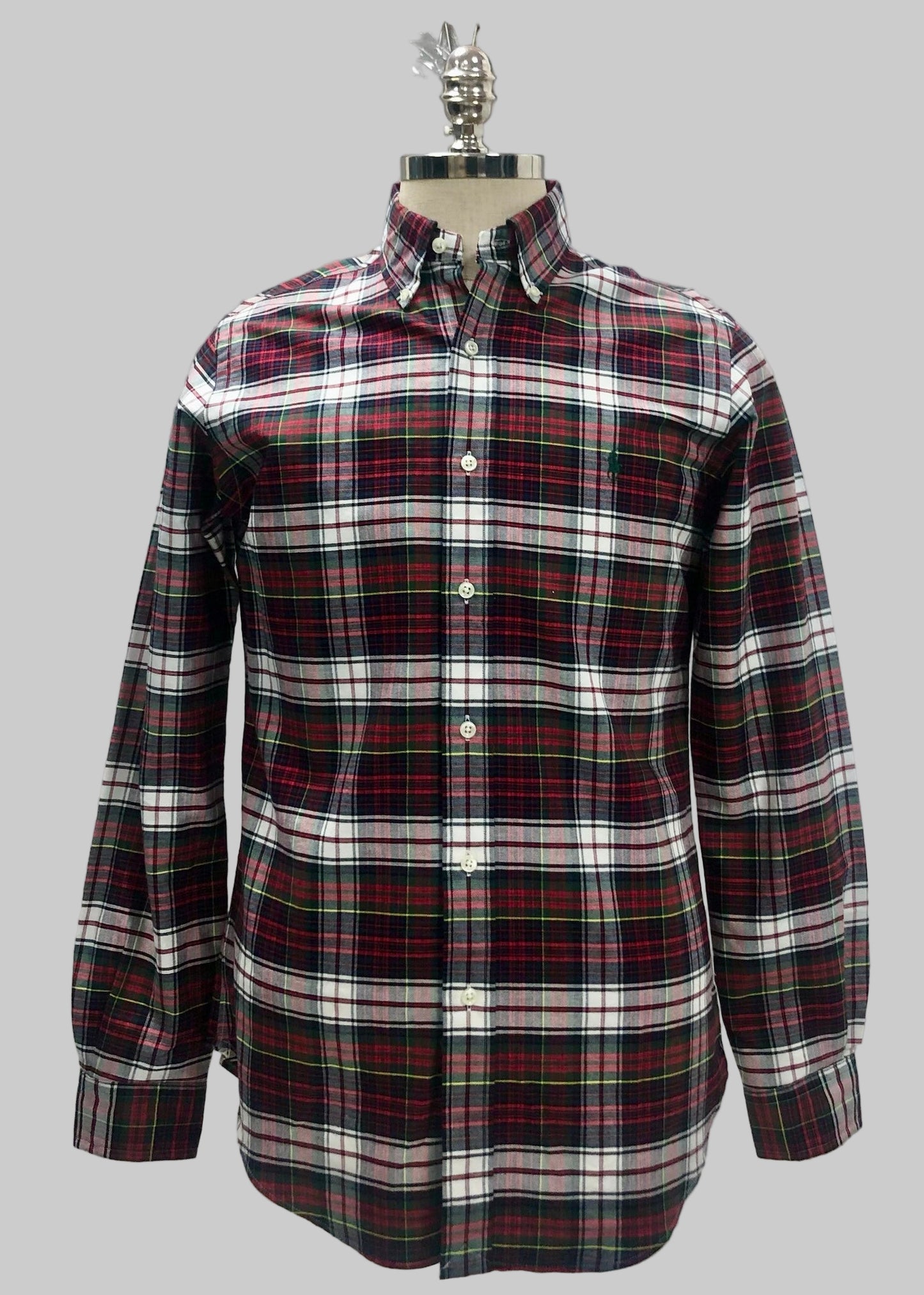 Camisa  Polo Ralph Lauren 🏇🏼 de cuadros tartán en color rojo, verde oscuro y blanco Talla S Entalle Regular