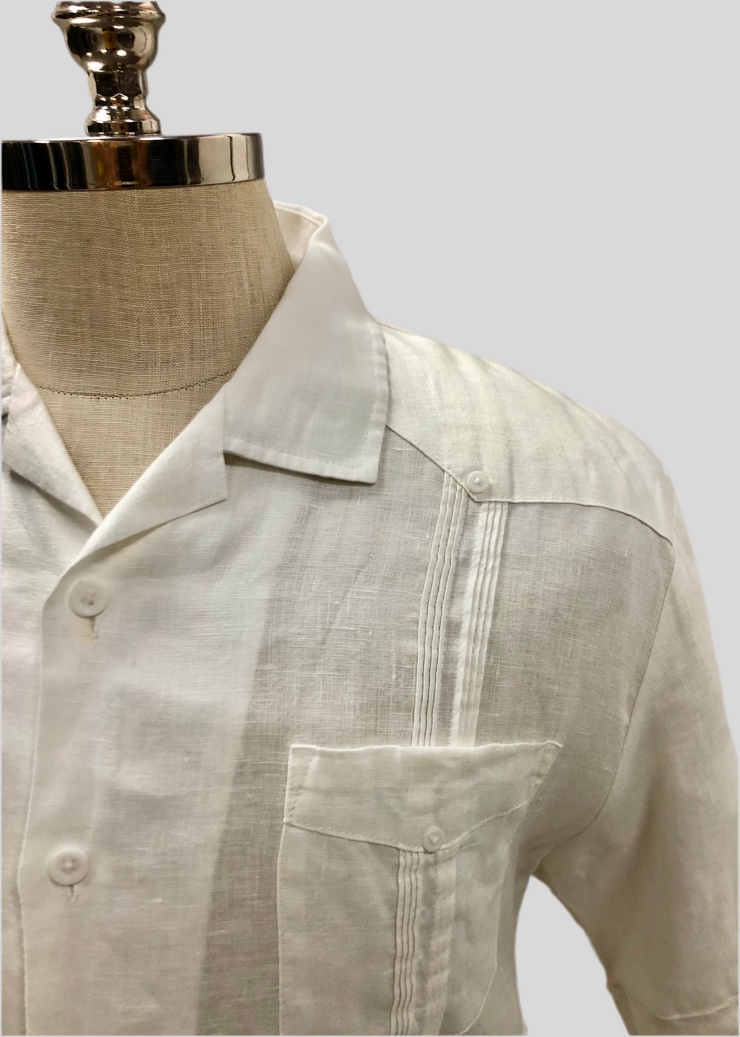 Camisa de botones Cubavera 🌴 de Lino en color blanco Talla M Entalle Clásico