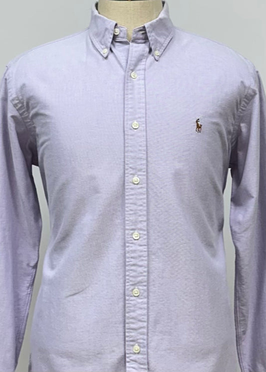 Camisa de botones Polo Ralph Lauren 🏇🏼 Oxford en color Lila Talla L Entalle Clásico (ver descripción)