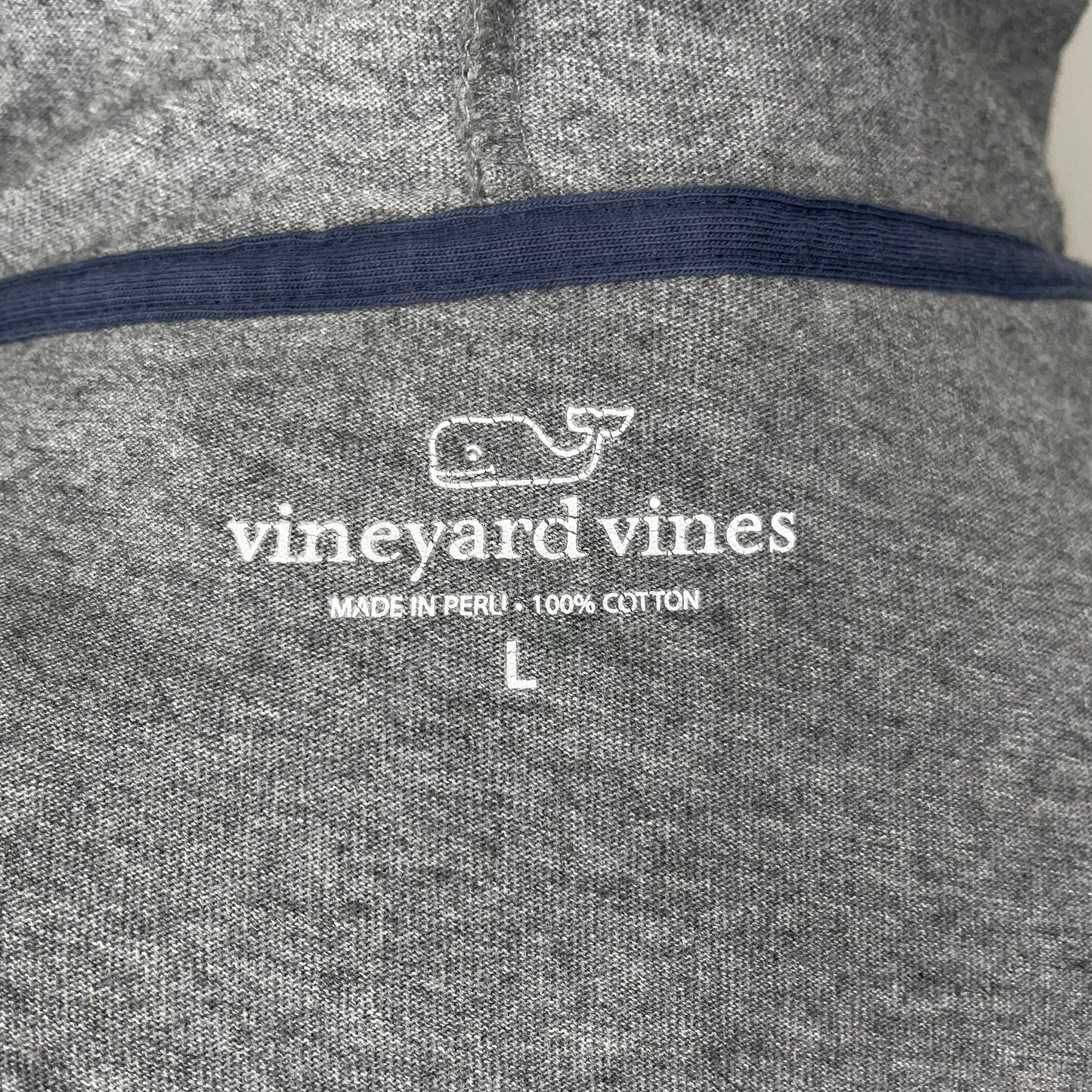 Camiseta con capucha Vineyard Vines 🐳 color gris oscuro con Diseño de Ballena en bolsillo Talla Large