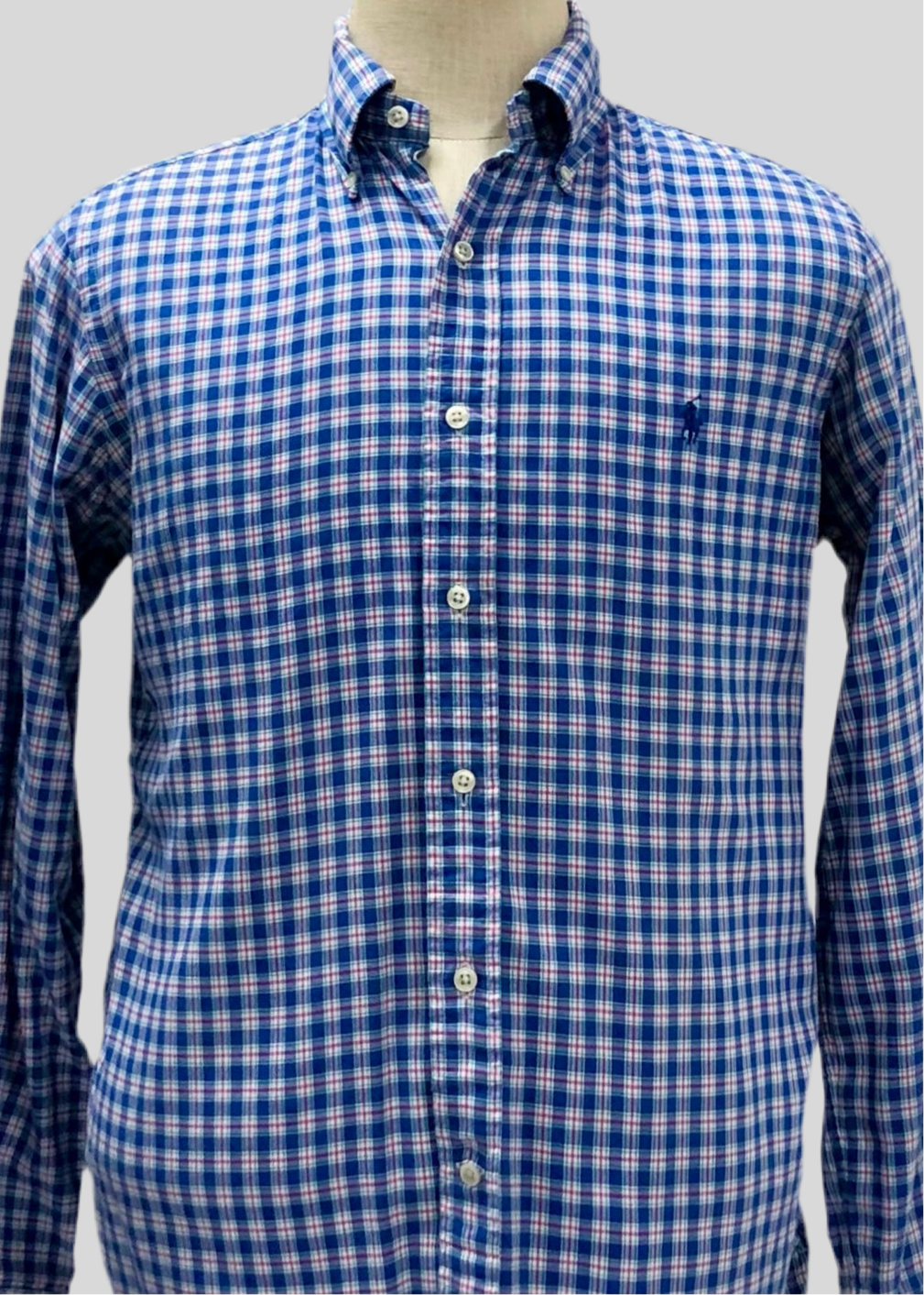 Camisa de botones Polo Ralph Lauren 🏇🏼 de cuadros azul, rojo y blanco Talla M Entalle Regular