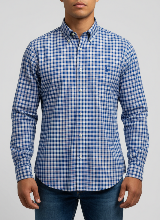 Camisa de botones Polo Ralph Lauren 🏇🏼 de cuadros azul, rojo y blanco Talla M Entalle Regular