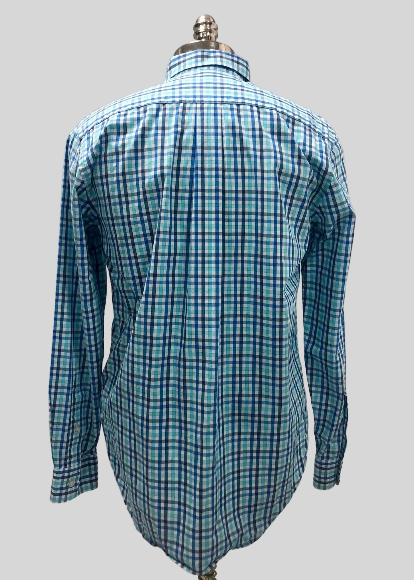 Camisa de botones Vineyard Vines 🐳 de cuadros en color azul, turquesa y blanco Talla M Entalle Slim Fit