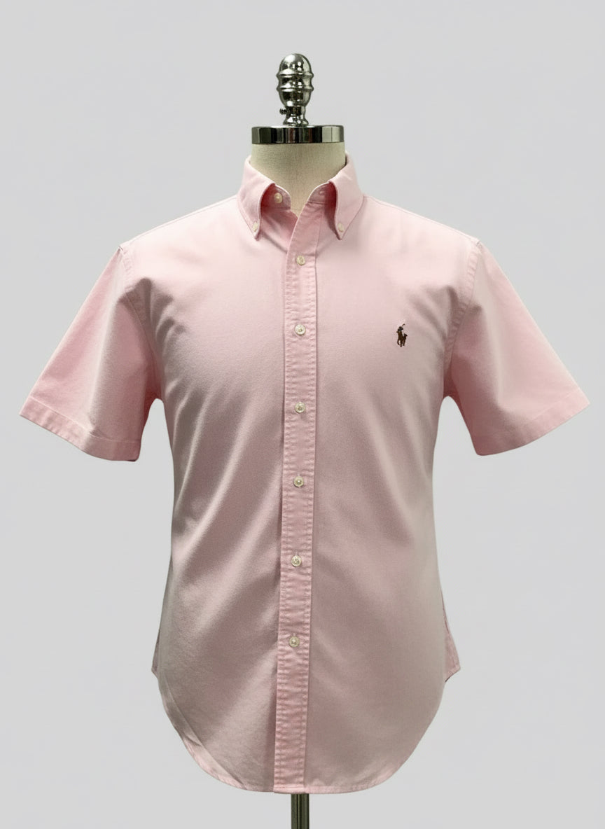 Camisa de botones Polo Ralph Lauren 🏇🏼 Oxford en color rosado claro Talla L Entalle Clásico