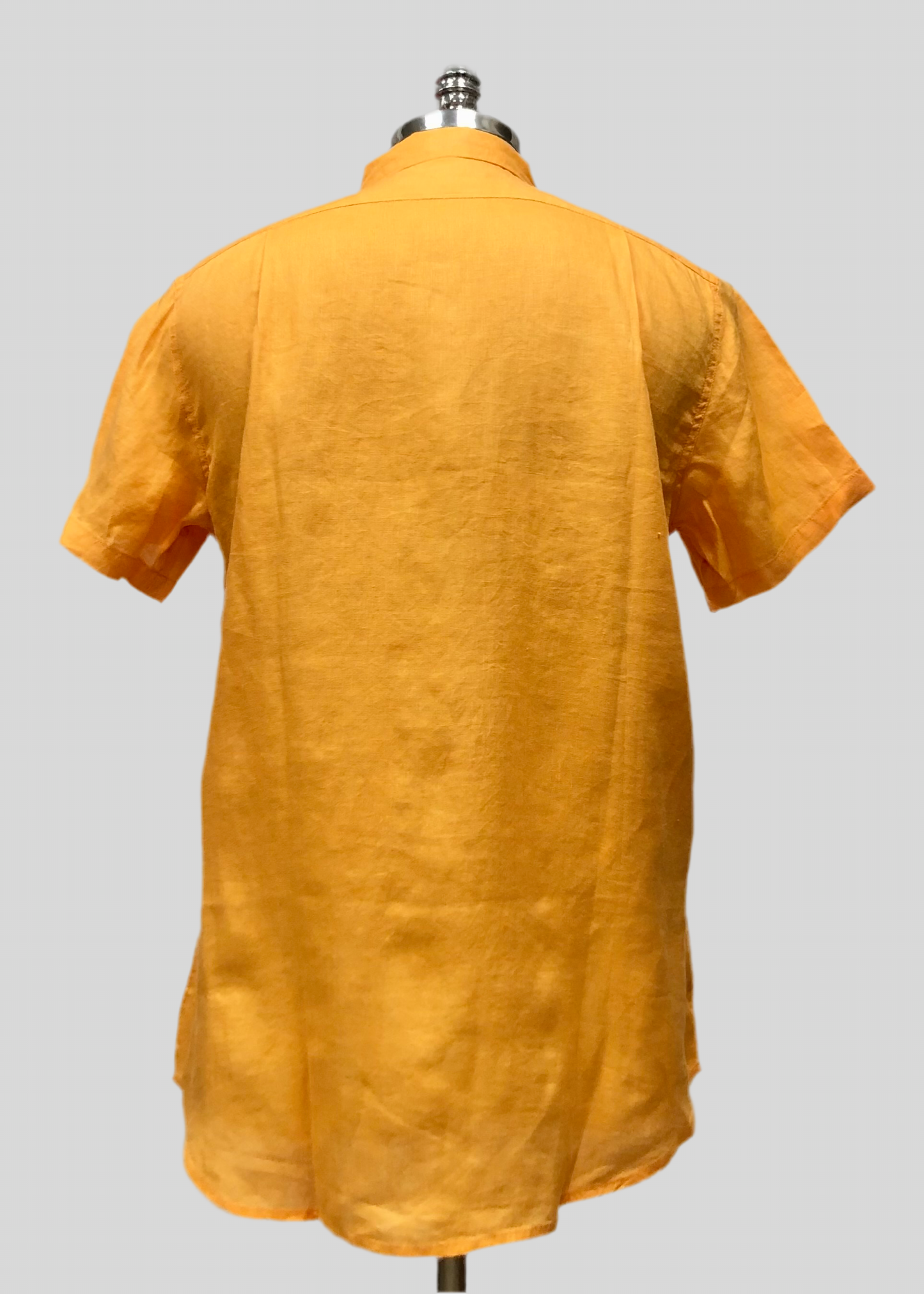 Camisa de botones Psycho Bunny 🐰  Tela de lino color blanco de color naranja intenso Talla S Entalle Regular