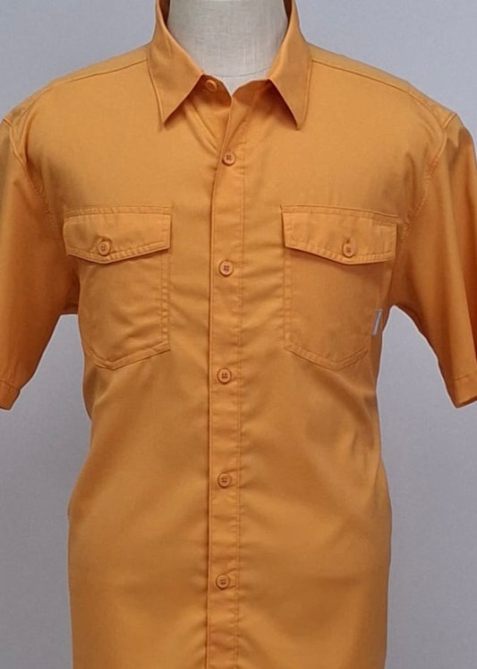 Camisa Columbia 🔹color naranja con Omni Shade Manga corta Talla L