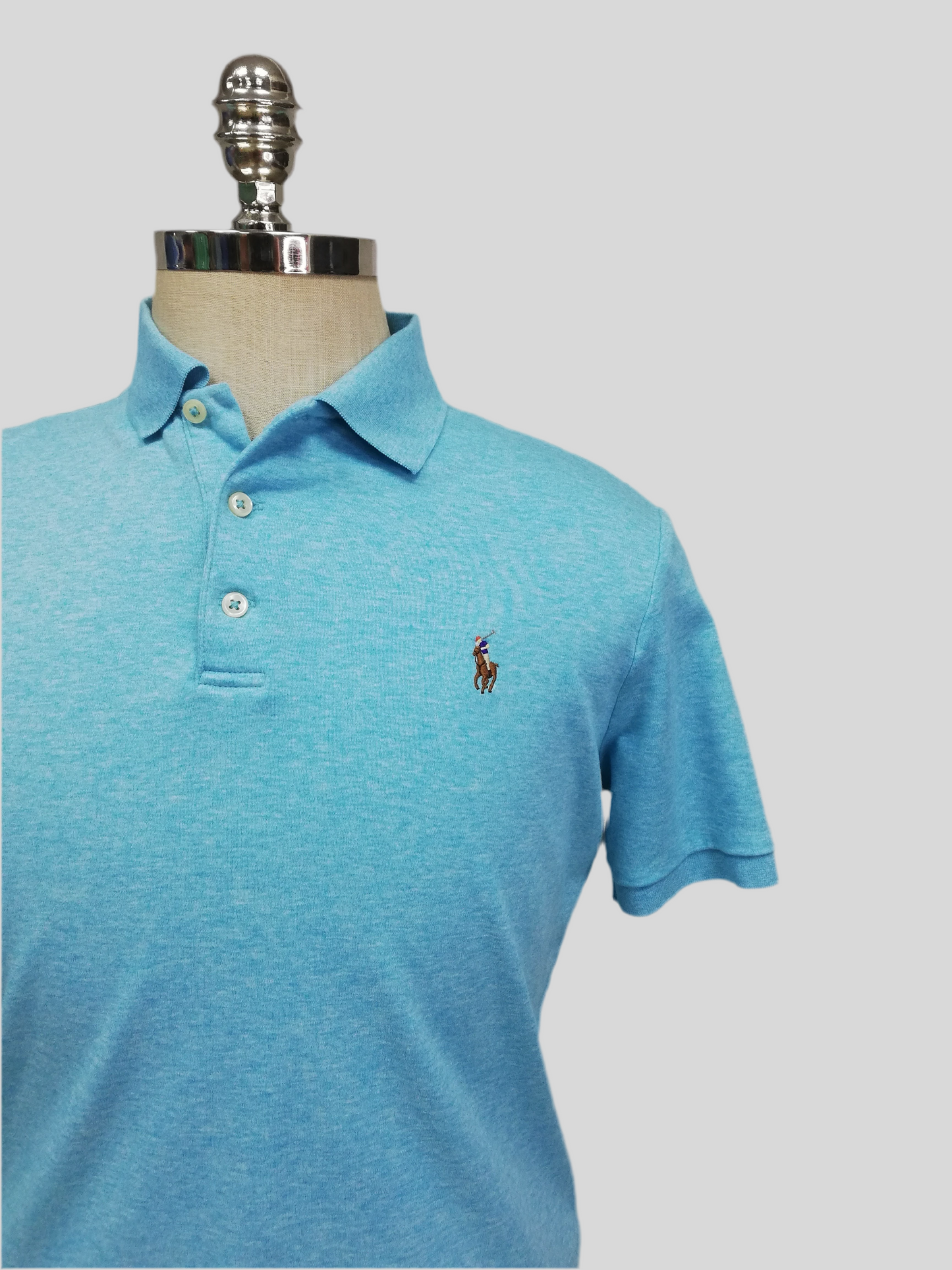 Camiseta Polo Ralph Lauren 🏇🏼 color turquesa Talla S Entalle Clásico