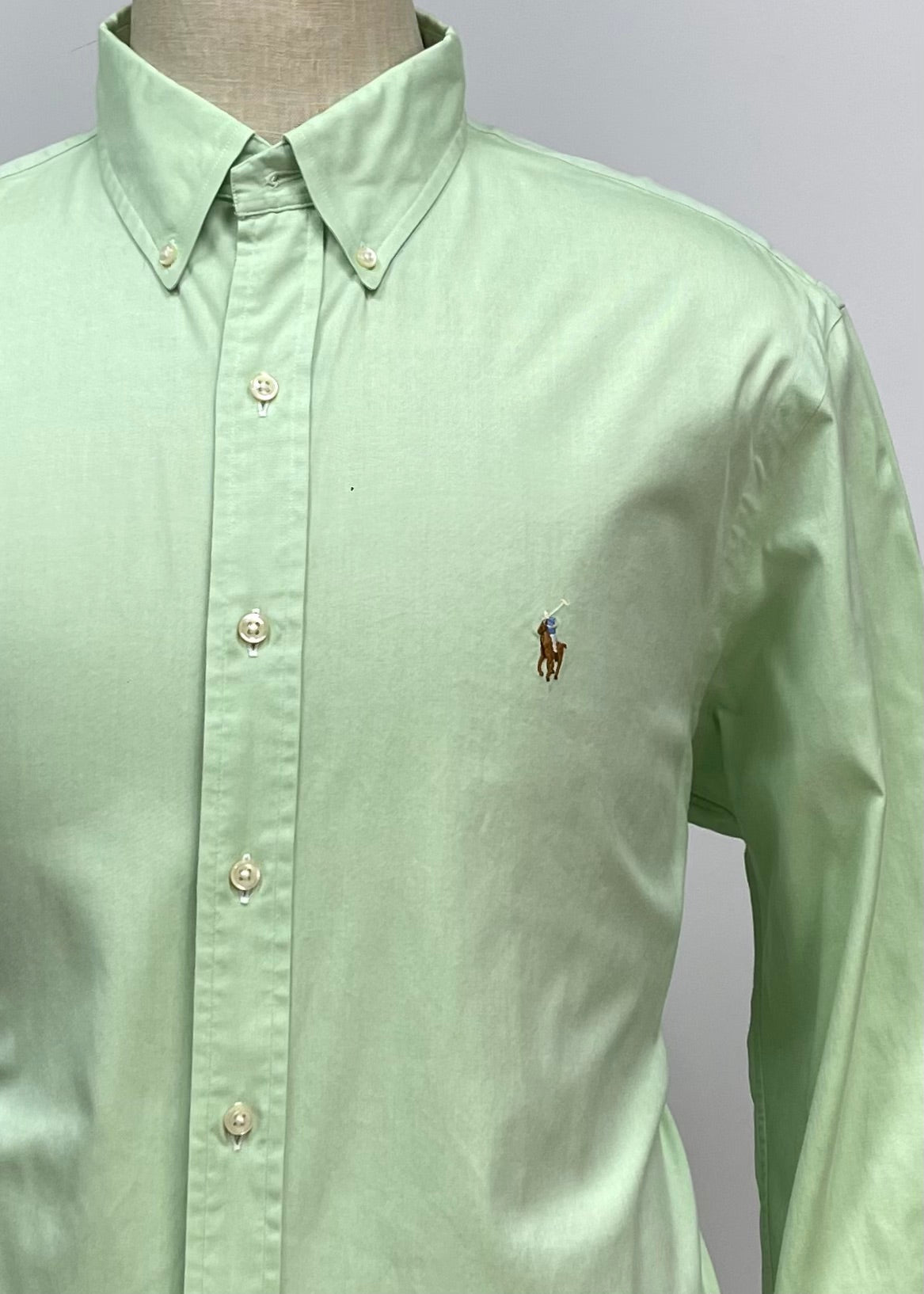 Camisa de botones Polo Ralph Lauren 🏇🏼 color verde claro Talla XL Entalle Regular