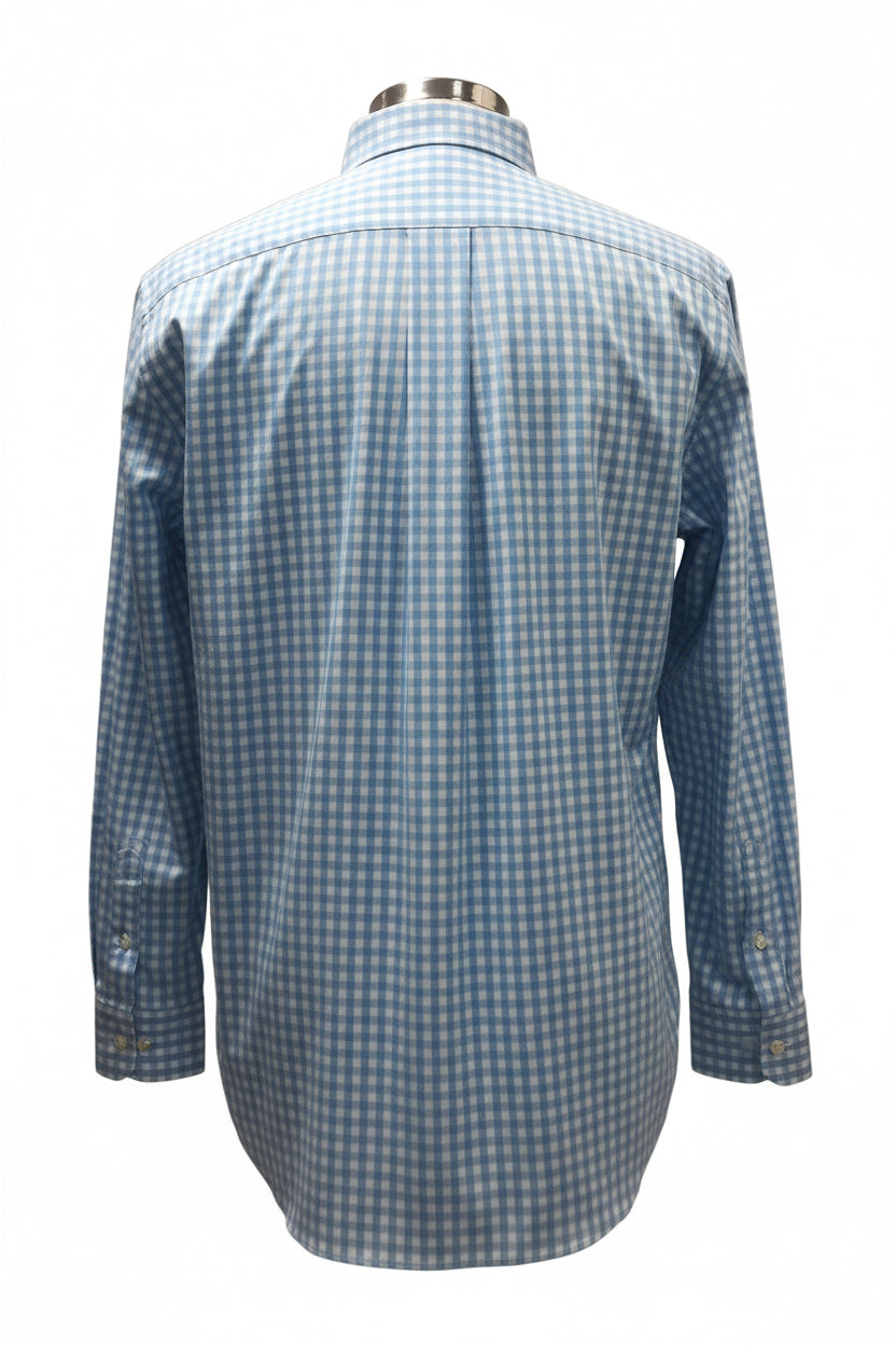 Camisa Vineyard Vines 🐳 Color blanco de cuadros en color blanco y azul Slim Fit Talla L