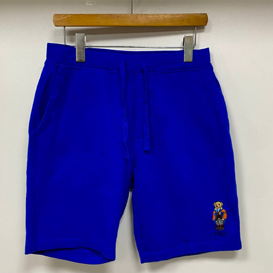 Short Lounge Polo Ralph Lauren 🏇🏼 color azul intenso con diseño de Polo Bear Universitario Talla S