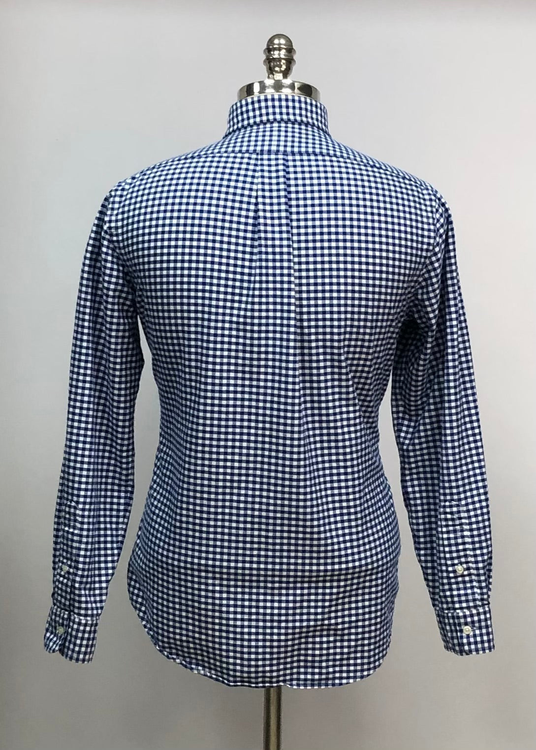 Camisa Polo Ralph Lauren 🏇🏼 con patron de cuadros gingham azul y blanco Talla M Entalle Clásico