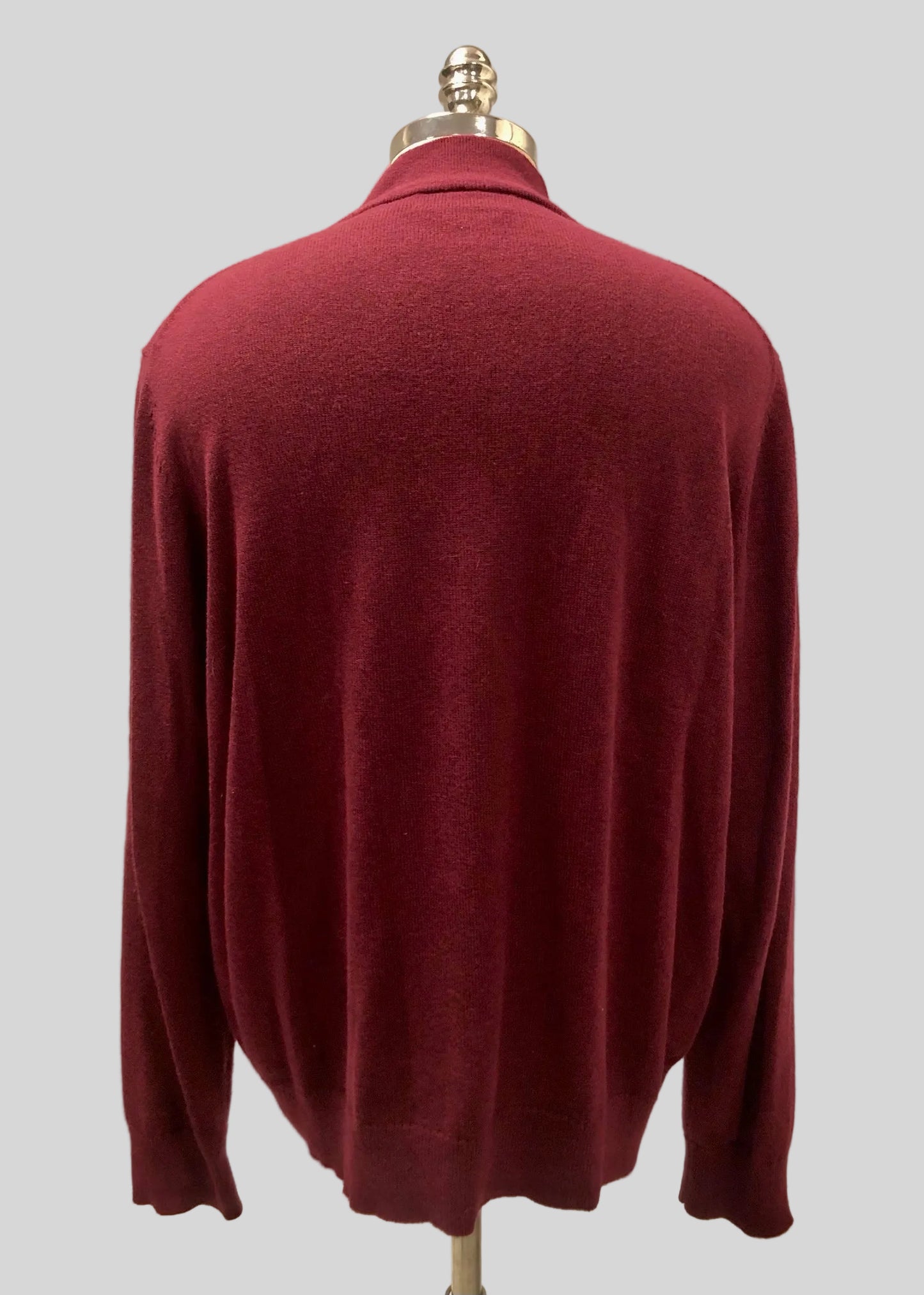 Sueter Jersey Vineyard Vines 🐳 color rojo oscuro con logo tradicional Tela algodón Cashmere Talla L