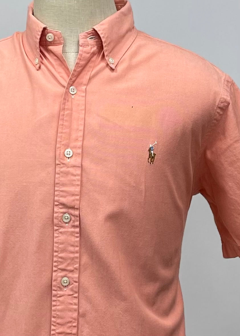 Camisa de botones Polo Ralph Lauren 🏇🏼 Oxford en color salmón Talla L Entalle Custom Fit