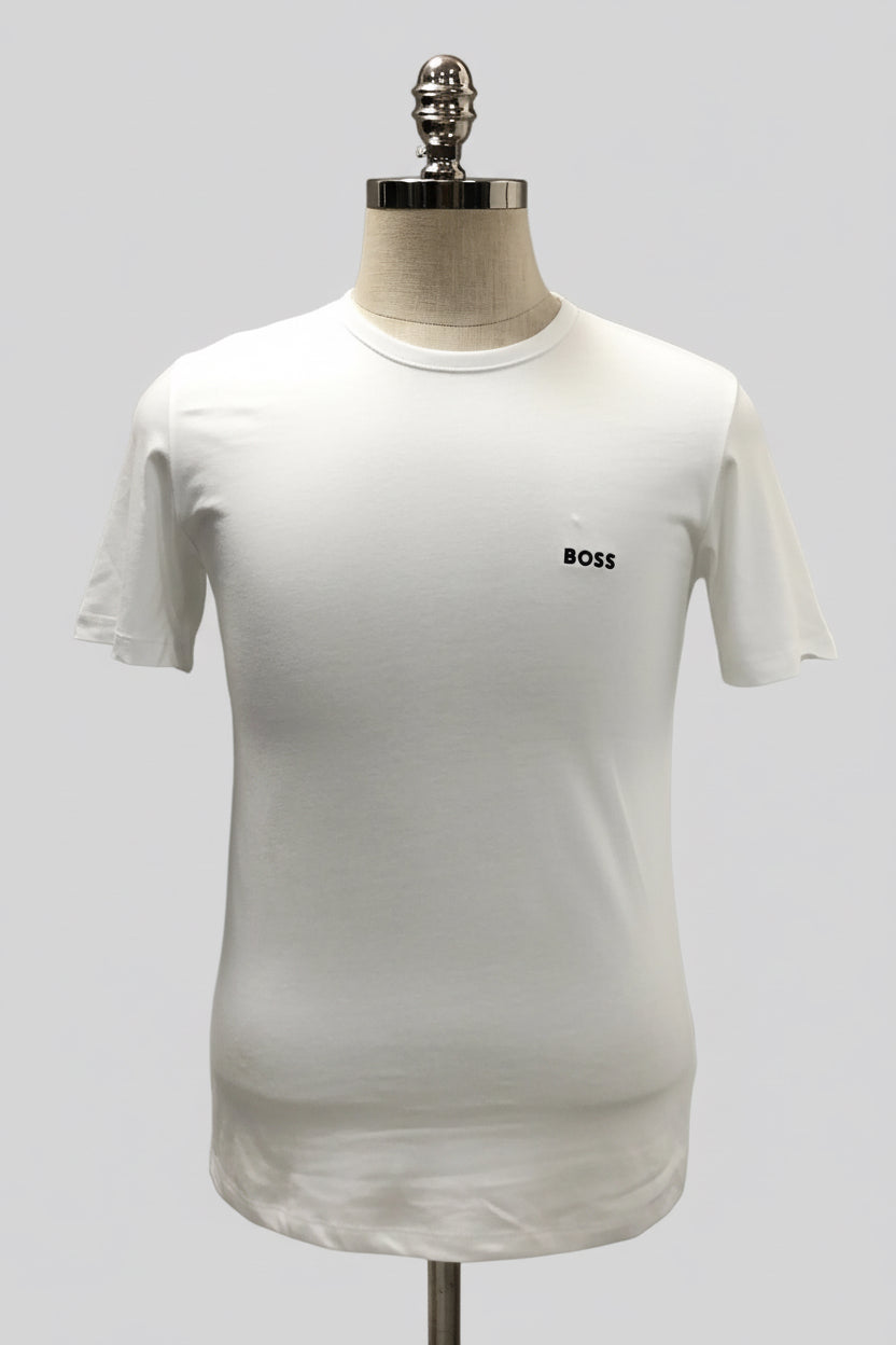 Camiseta cuello redondo Hugo Boss 🇩🇪 Tela algodón color blanco Talla S